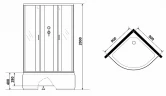 Душевая кабина Niagara Classic 90х90 NG-6708-14BK без гидромассажа