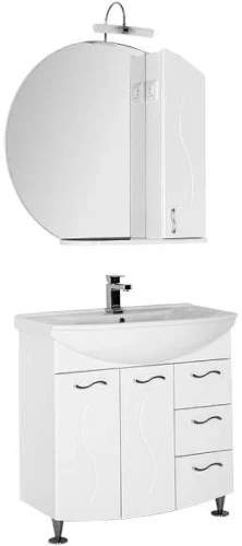 Зеркало со шкафом Aquanet Моника 85 R 186775 Белое