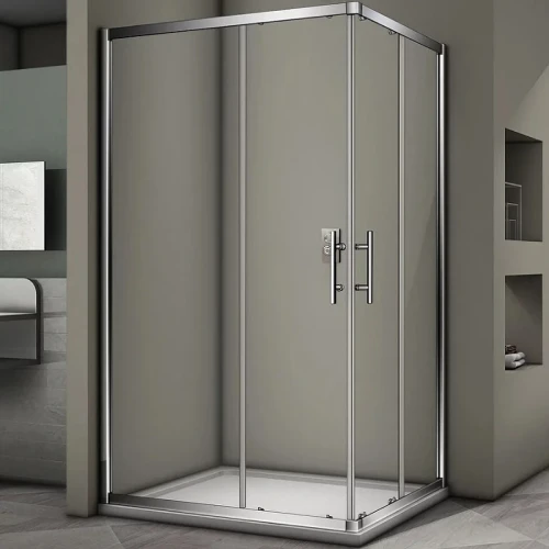 Душевой уголок Veconi Rovigo RV-30 100x80 RV30-10080PR-01-19C3 профиль Хром стекло прозрачное