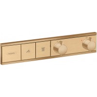 Смеситель для душа Hansgrohe RainSelect 15380140 с термостатом Шлифованная бронза латунь встраиваемый