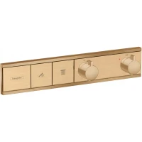 Смеситель для душа Hansgrohe RainSelect 15380140 с термостатом Шлифованная бронза латунь встраиваемый