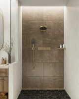 Смеситель для душа Hansgrohe RainSelect 15380140 с термостатом Шлифованная бронза латунь встраиваемый