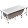Акриловая ванна Roca Easy 170x75 ZRU9302899 без гидромассажа, с каркасом ZRU9302900