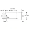 Акриловая ванна Roca Easy 170x75 ZRU9302899 без гидромассажа, с каркасом ZRU9302900