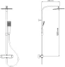 Душевая система RGW Shower Panels SP-22 21140122-01 Хром латунь на стену