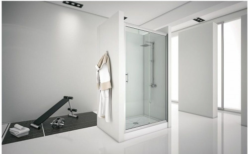 Душевая дверь Aquanet Alfa NAA6121 130 273610 профиль Хром стекло прозрачное