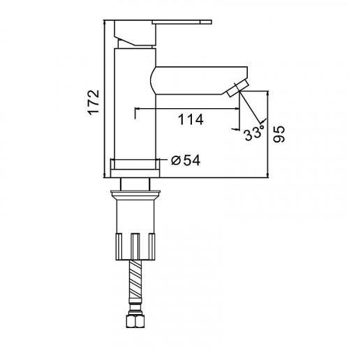Смеситель для раковины D-Lin H110316 цвет  Сатин