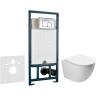Унитаз с инсталляцией Vincea Globo VT1-14S + WeltWasser WW Marberg 507 10000005949+10000005953 с сиденьем Микролифт с клавишей смыва Хром глянцевый
