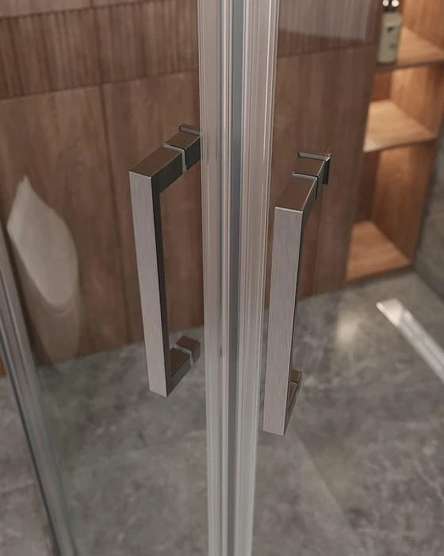 Душевой уголок Cezares Molveno 120x100 MOLVENO-RH-2-120/100-C-GM-IV профиль Оружейная сталь стекло прозрачное