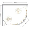 Душевой уголок Cezares Molveno 120x100 MOLVENO-RH-2-120/100-C-GM-IV профиль Оружейная сталь стекло прозрачное