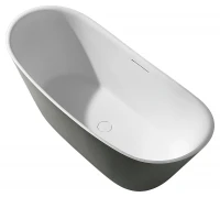 Ванна из искусственного камня AltroBagno Fiorina 170x75 090220 цвет Серый цемент Белый