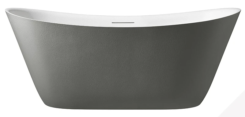 Ванна из искусственного камня AltroBagno Fiorina 170x75 090220 цвет Серый цемент Белый