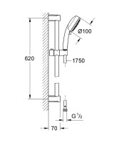 Душевой гарнитур Grohe Tempesta Cosmopolitan 100 27786002 Хром латунь на стену