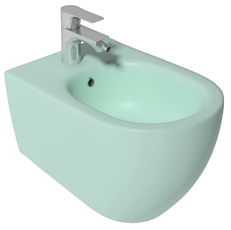 Биде Isvea Infinity 10NF41001SV-2T подвесное цвет Мятно-зеленый матовый