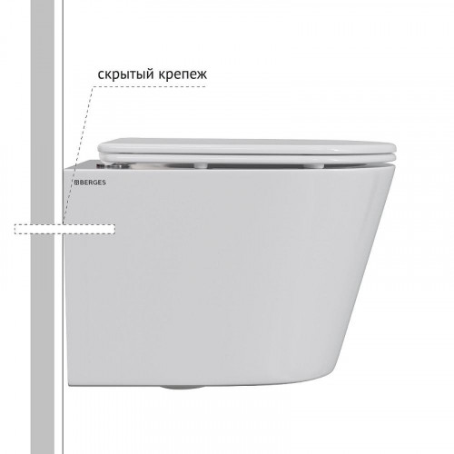 Комплект унитаза с инсталляцией Berges Vita 043376 цвет Белый с сиденьем Микролифт и клавишей смыва цвет Черный матовый