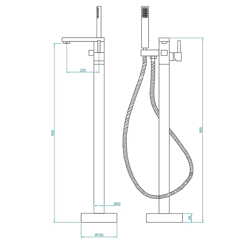 Смеситель для ванны RGW Shower Panels SP-350B 511405350-04