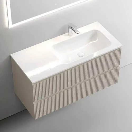 Тумба под раковину Sancos Snob T 100 R SNT100RCE подвесная Beige Soft МДФ / ЛДСП
