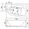 Акриловая ванна BellSan Сати 150х100 L 4627171531438 с гидромассажем
