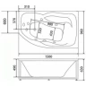 Акриловая ванна BellSan Сати 150х100 L 4627171531438 с гидромассажем