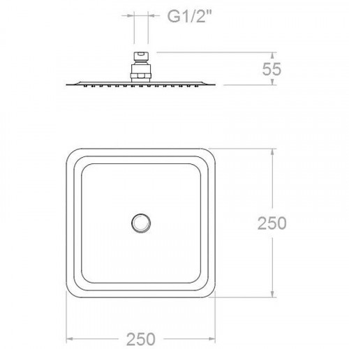 Верхний душ Ramonsoler Hidroterapia RK250 Хром