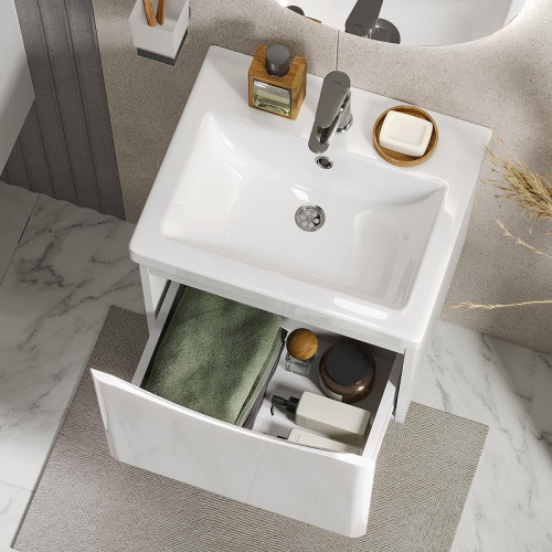 Тумба под раковину Vigo Glem 50 334 подвесная цвет Белый