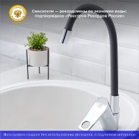 Смеситель для кухни Ростовская Мануфактура Сантехники SL137GY-016F Хром Серый цинк