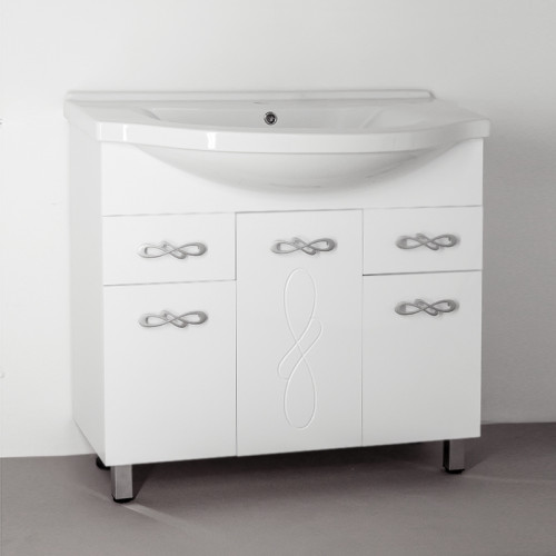 Тумба под раковину Style Line Венеция 90 Белый глянец МДФ / ЛДСП