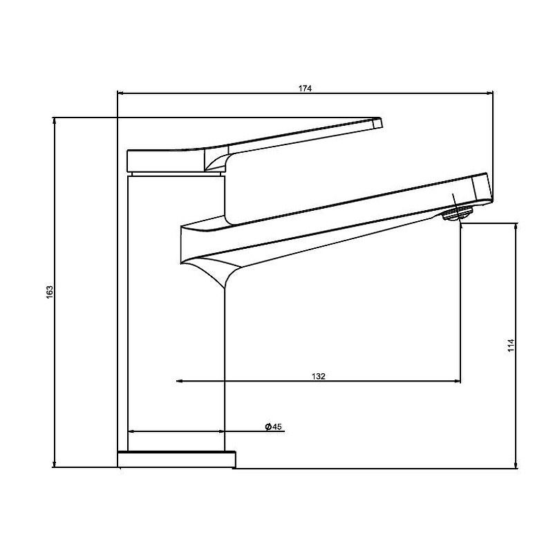 Смеситель для раковины Laparet Nobia Pro N3015402LPT Хром латунь