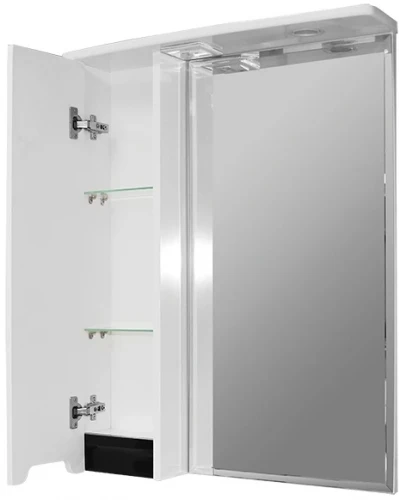 Зеркало со шкафом Mixline Прометей 65 L 534972 с подсветкой Белое