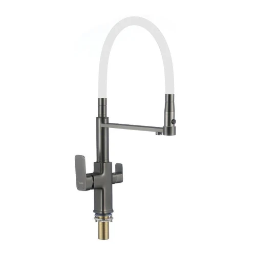 Смеситель для кухни Savol S-L1809Q-02 цвет Графит Белый