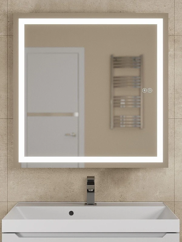 Зеркальный шкаф Uperwood Tanos 70 ZTanos70w с подсветкой цвет Белый