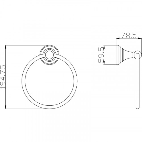 Кольцо для полотенец Rav Slezak Morava MKA0104Z Золото