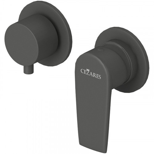 Смеситель для душа Cezares Nautic NAUTIC-VDIM2-M-NOP Черный матовый латунь встраиваемый