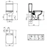 Унитаз компакт Ideal Standard I.Life A T472101 без бачка и сиденья фаянс напольный