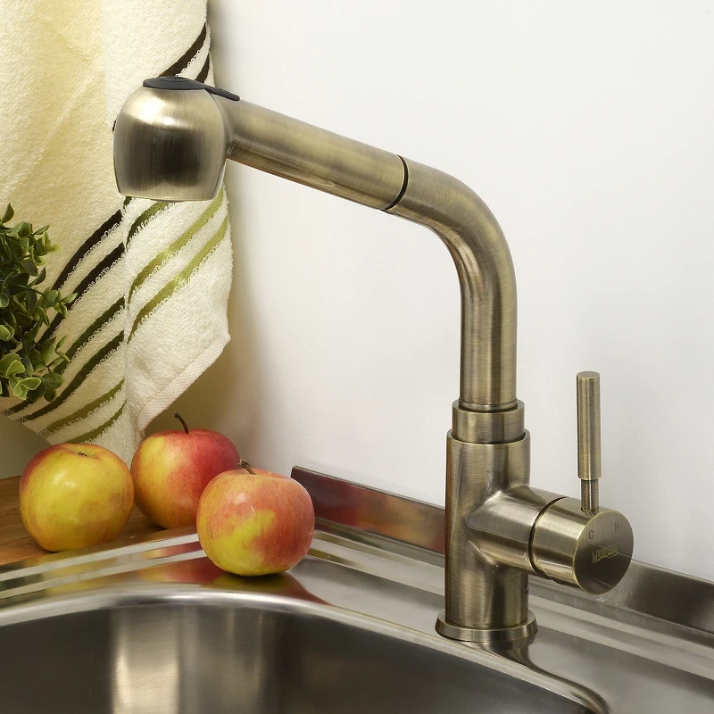 Смеситель для кухни WasserKRAFT A8237 Бронза светлая латунь