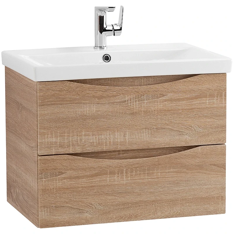 Тумба под раковину BelBagno Marino-Cer 60 MARINO-CER-600-2C-SO-WO-P подвесная Rovere Bianco МДФ / ЛДСП