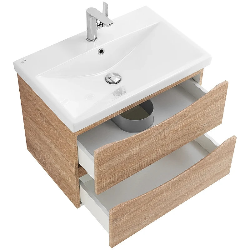Тумба под раковину BelBagno Marino-Cer 60 MARINO-CER-600-2C-SO-WO-P подвесная Rovere Bianco МДФ / ЛДСП