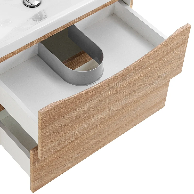 Тумба под раковину BelBagno Marino-Cer 60 MARINO-CER-600-2C-SO-WO-P подвесная Rovere Bianco МДФ / ЛДСП