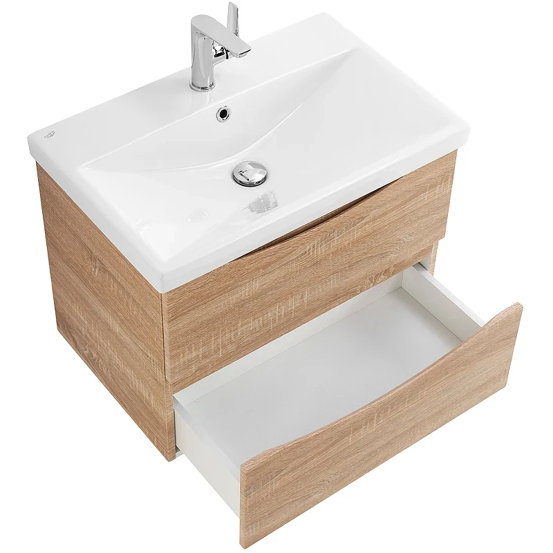 Тумба под раковину BelBagno Marino-Cer 60 MARINO-CER-600-2C-SO-WO-P подвесная Rovere Bianco МДФ / ЛДСП