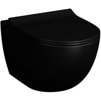 Унитаз Vitra Sento Rim-ex 7748B083-0101 подвесной Черный матовый без сиденья фарфор подвесной