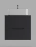 Тумба с раковиной Orange Line 60 Li-60TugMDF+B02-460W подвесная Графит матовый