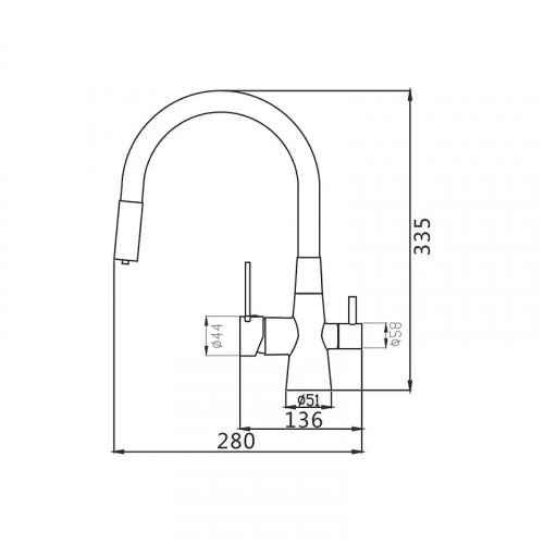 Смеситель для кухни Shevanik S668 цвет Хром Серый
