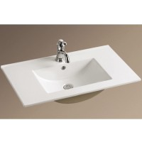 Раковина WeltWasser Deilbach 7506 80 10000003902 Белый глянец фаянс полувстраиваемая
