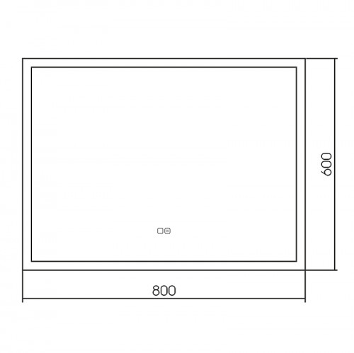 Зеркало AQUAme AQM9104 80 с подсветкой с сенсорным выключателем с подогревом и диммером