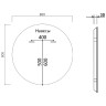 Зеркало Vincea 80 VLM-3DE800B с подсветкой Черное с сенсорным выключателем и диммером стекло