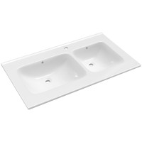 Раковина Grossman 80 GR-3039-2 двойная Белая фарфор полувстраиваемая
