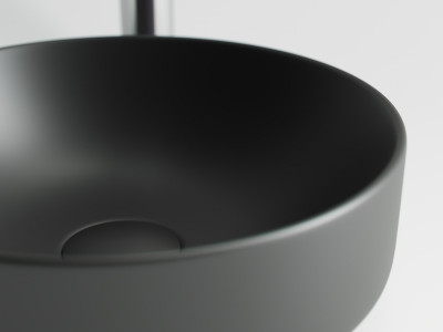 Раковина-чаша Ceramicanova Element 35 CN6007 Черная матовая фаянс накладная