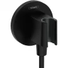 Шланговое подключение Hansgrohe FixFit S 26888670 Черное матовое пластик на стену