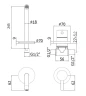 Смеситель для раковины Paffoni Light LIG007NO70 Черный матовый встраиваемый