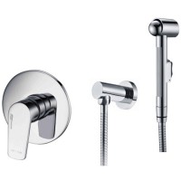 Гигиенический душ со смесителем WasserKRAFT Dill A06156 Хром латунь на стену
